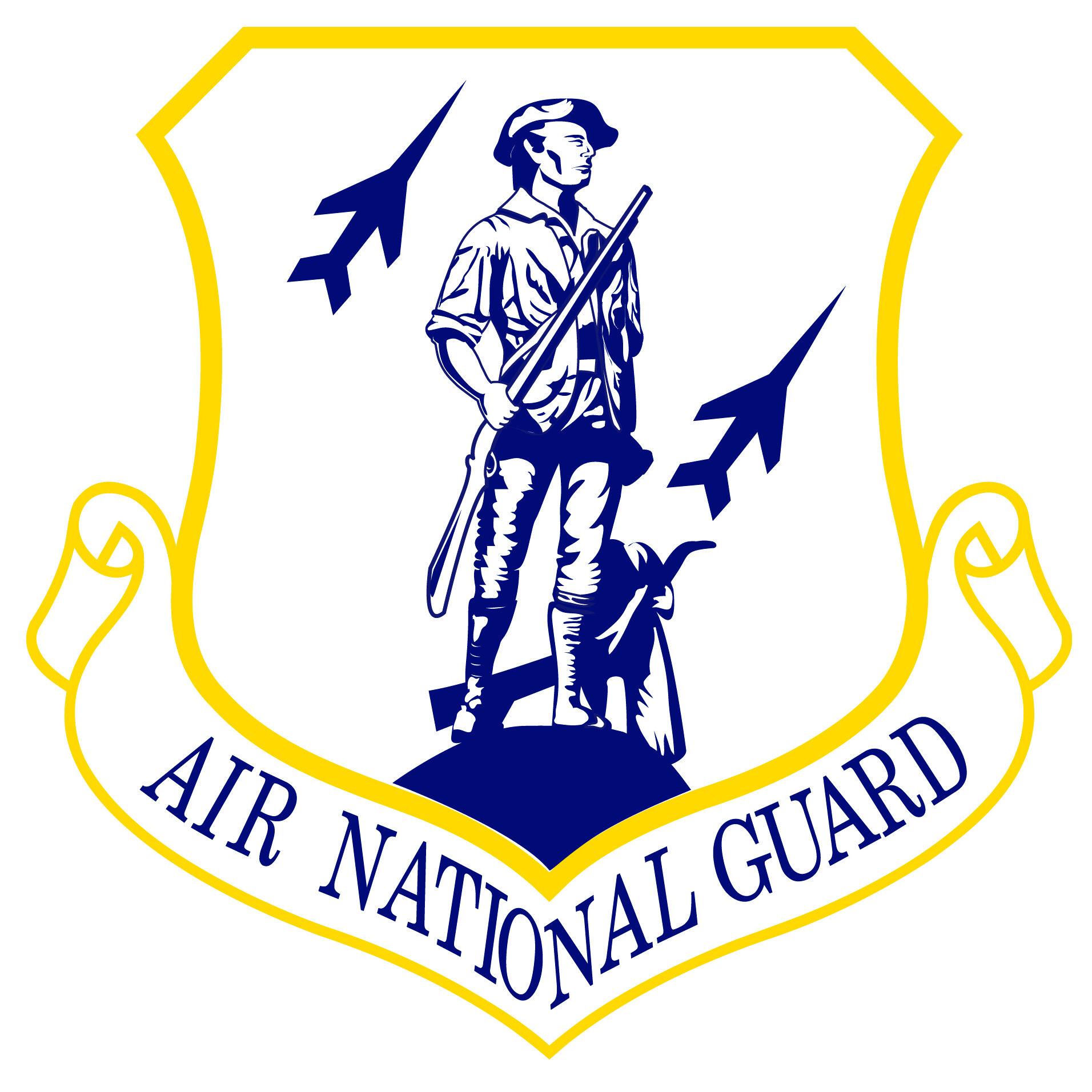 Air National Guard Logo, white
